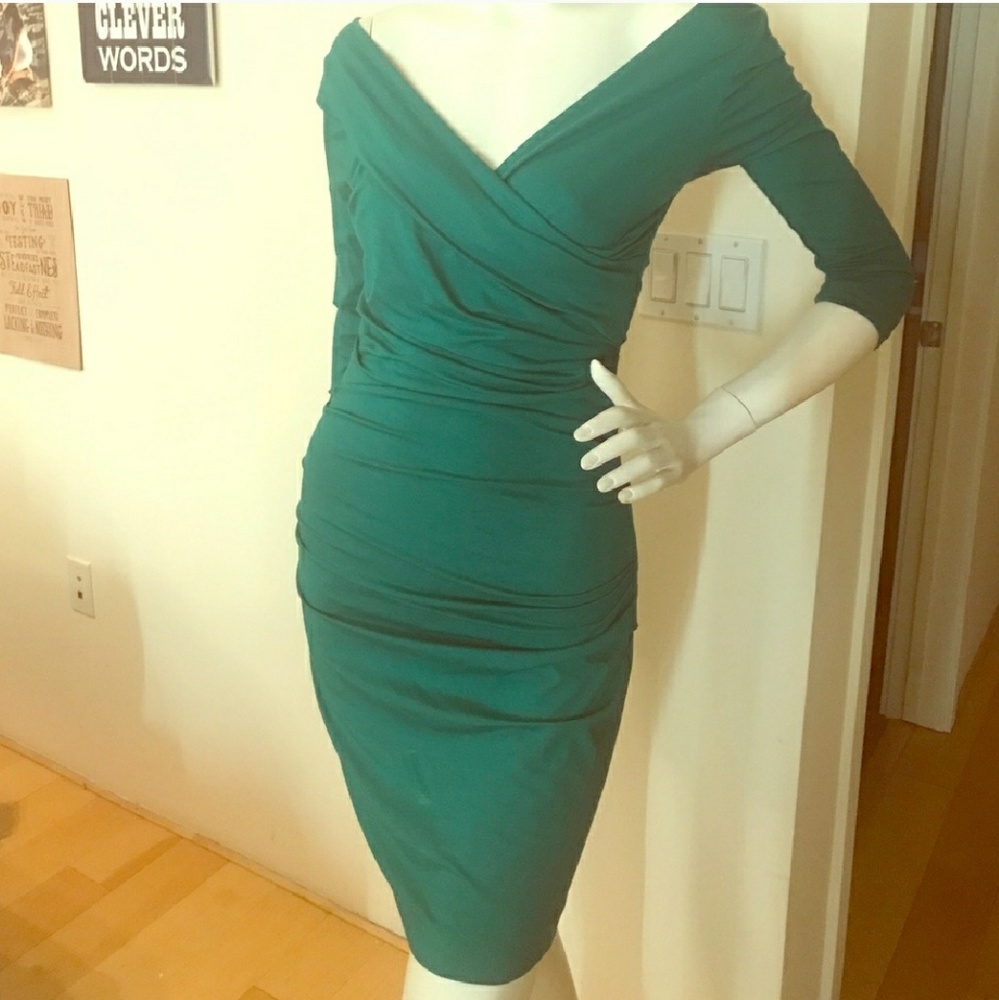 Diane von Furstenberg green bentley dress